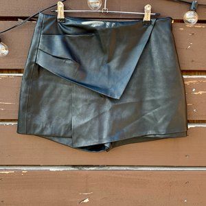 ZARA faux leather skort